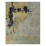 Distressed Homage Hand Knotted Wool Abstract Area Rug