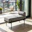 Chenille Upholstered Bench-351807035