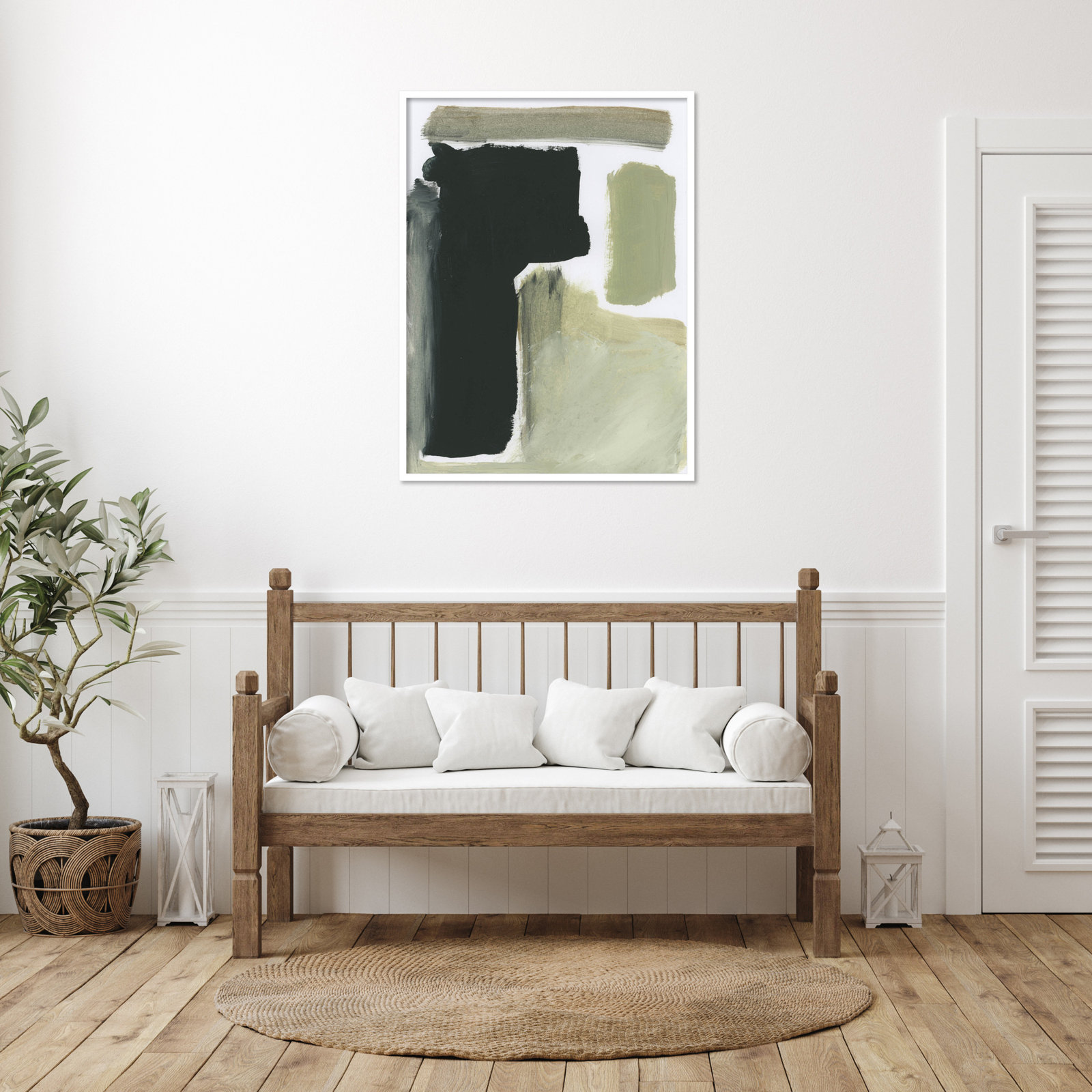 Cleve "Total" Print by Dan Hobday, White, 41" H x 31" W