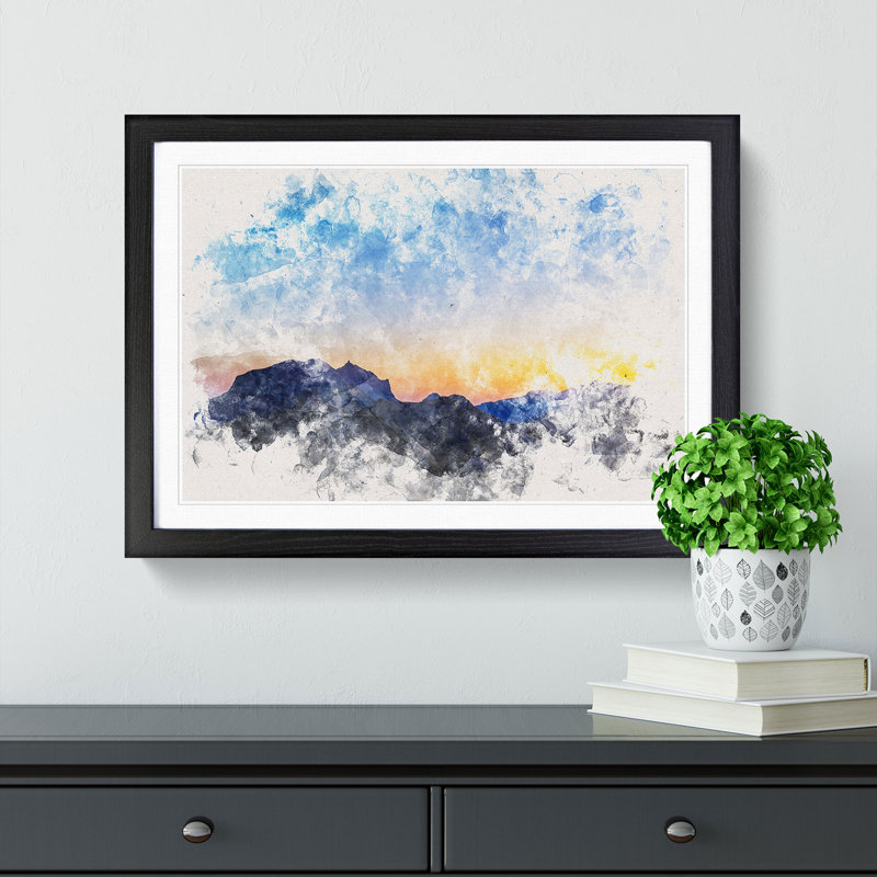 Mountain Range in Spain - Framed Print, Black Framed, 62cm H x 87cm W x 2cm D