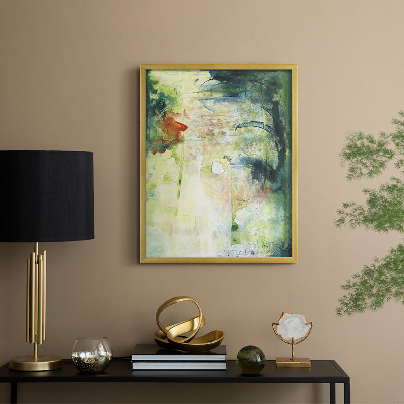 Nature's Elements II, reproduction encadrée - bois massif, H 11 po x l 9 po, Doré