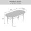 Table de cuisine ovale en bois 33,5 "x H 30" avec pieds en métal-838512906