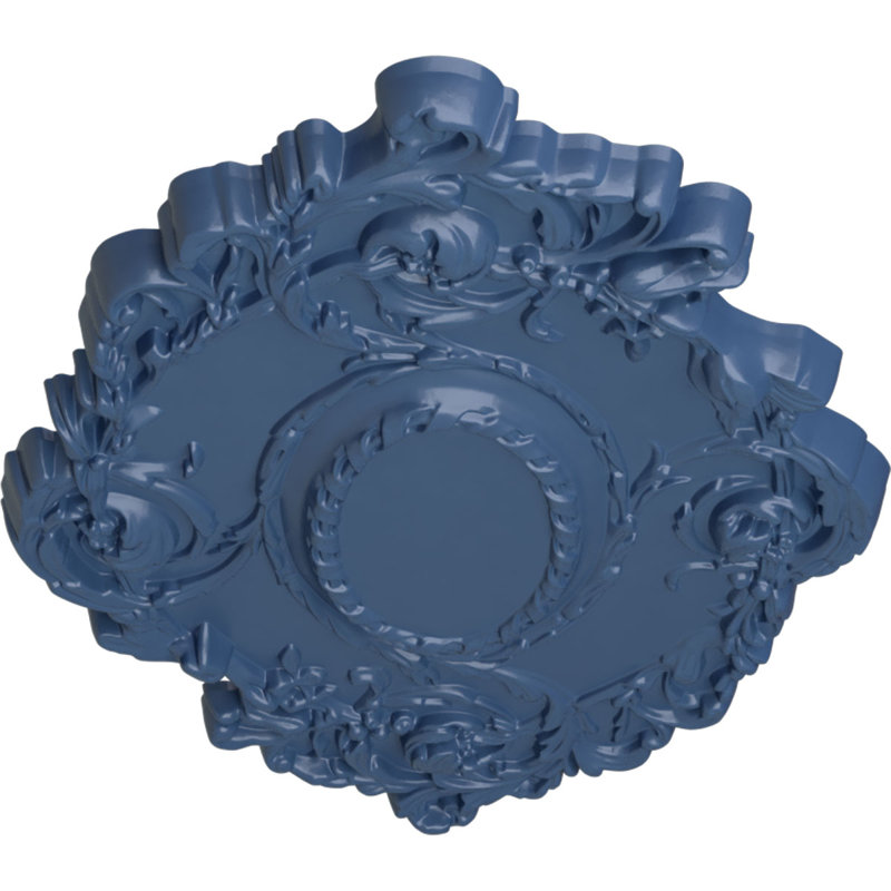 Endurathane Kinsley Flowing Leaf Ceiling Medallion, 30 3/8"W x 20 3/4"H x 1"P, Hand-Painted Americana Finish, Americana