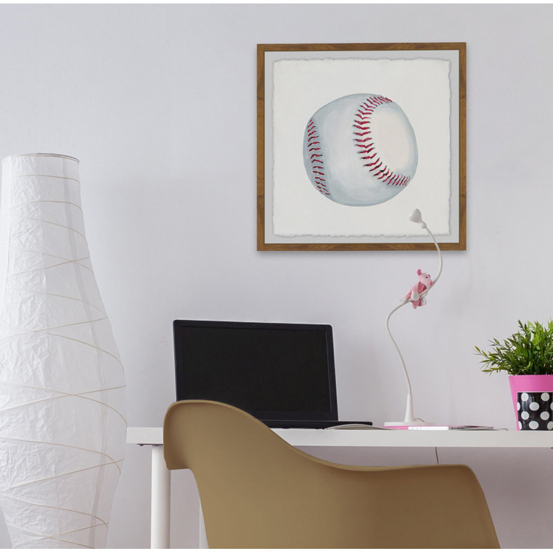 «Shel Play Baseball», reproduction encadrée Shelbina, H 12 po x l 12 po x P 1,5 po