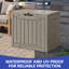 Edrosie Inc 31 Gallon Resin Lockable Deck Box,Light Brown-129105490