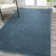 Asalah Solid Low-Pile Turquoise Rug