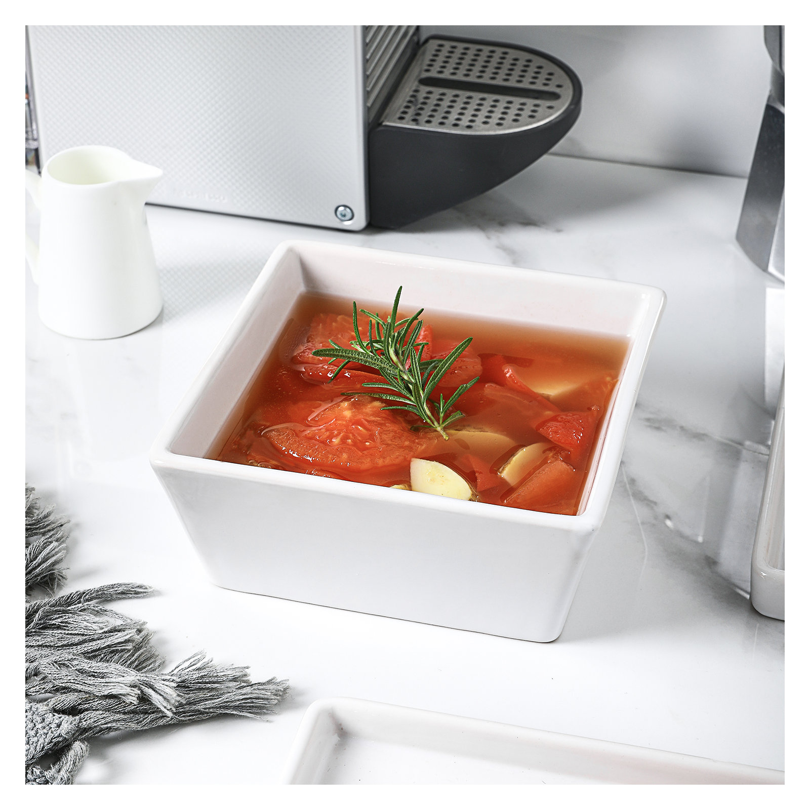 Stone Lain Grace 4-Piece Bowl Set Stoneware, White