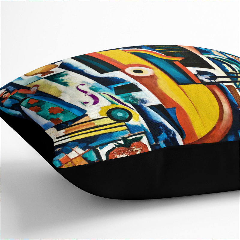 Composition Vol.1 Square Throw Cushion, 40cm H x 40cm W x 15cm D, Black
