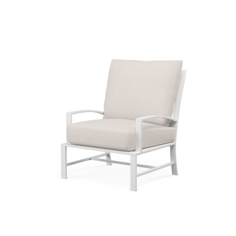 Chaise de terrasse Bristol avec coussins Sunbrella, Toile Sunbrella® naturelle