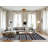 Machine Washable Horizontal Stripes Gray Area Rug-1498590748