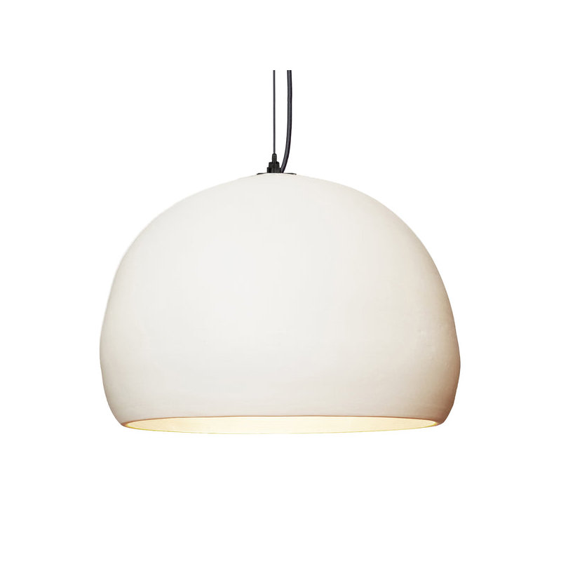 Clay 1 - Light Pendant, Black Fabric, Matte White