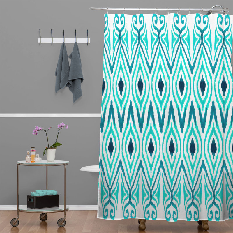 Rideau de douche Amy Sia Ikat Jade