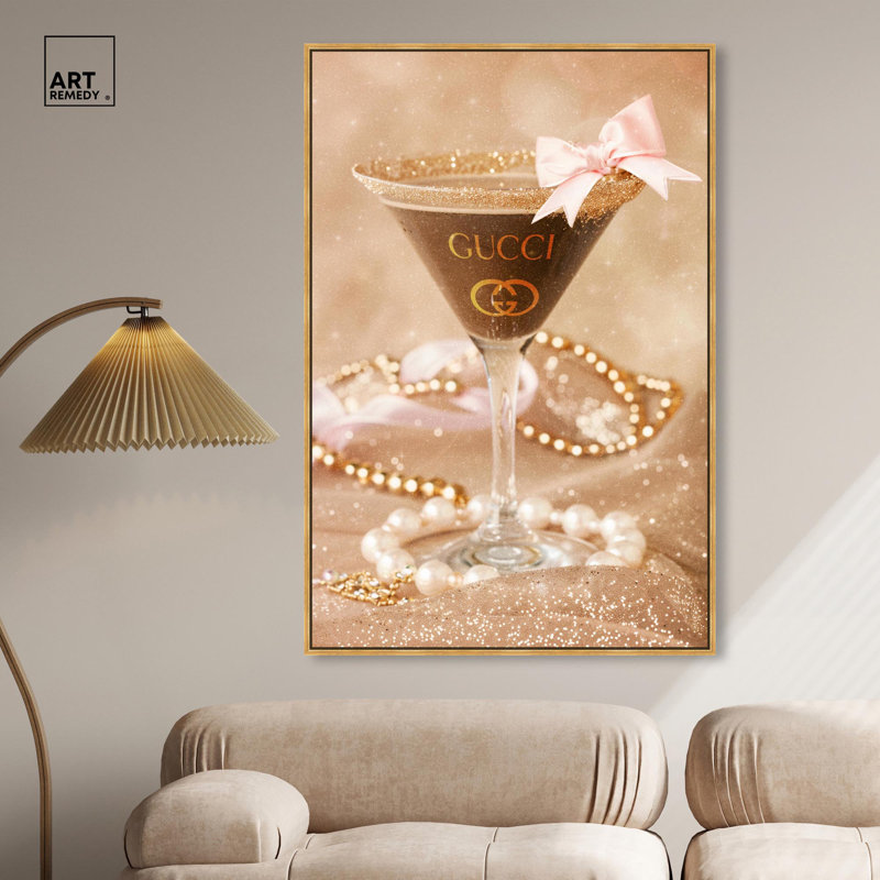 Art Remedy Art sur toile, Reproduction encadrée sans passe-partout, H 55 po x l 37 po x P 1,8 po, Doré