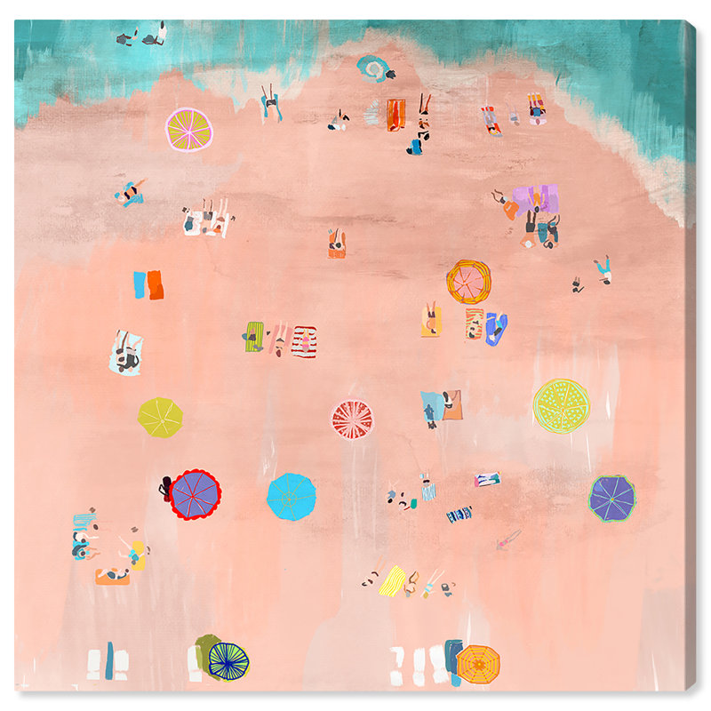 Beach Day Summer - Impression sur toile tendue, H 30 po x l 30 po