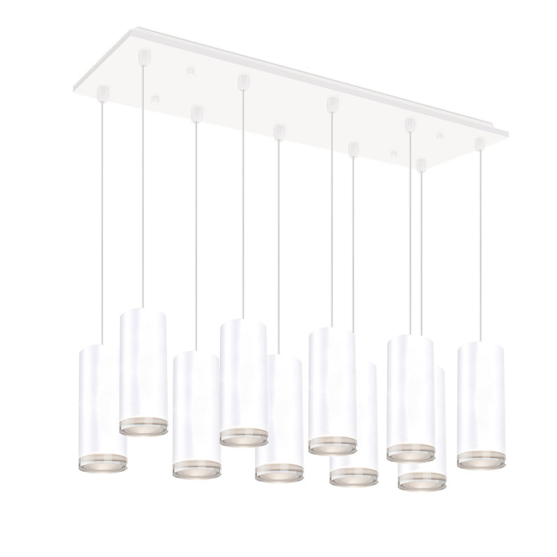 Cameo LED Pendant, 10 Lights, White, 83 W