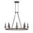 Eava 8 - Light Steel Dimmable Wagon Wheel Chandelier