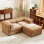 Chenille de chameau moderne 2 - avec sièges cylindriques et de rangement, tissu doux pour le confort, espace de rangement caché, personnalisation de conception modulaire, tissu de support d'assise à assemblage simple, disposition, rapide-133215929-133215930