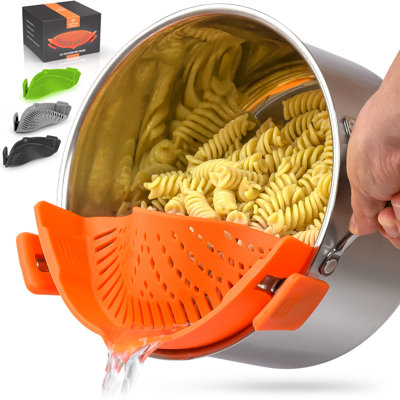 Zulay Kitchen Silicone Strainer with Clips