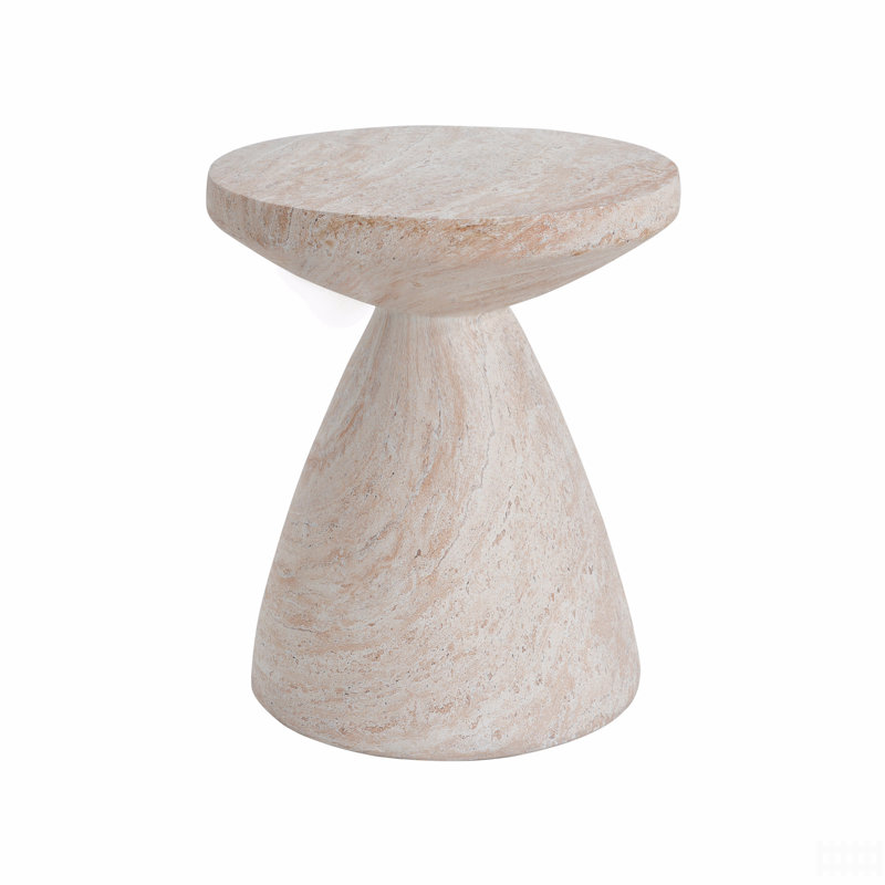 Table d'appoint d'extérieur / d'intérieur en béton léger