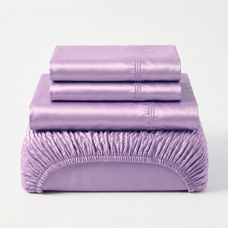 Ensemble de draps 4 pièces BedTite, Full Sheet Set with 2 Pillowcases, Purple