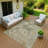 Machine Washable Indoor/Outdoor Kaczor ACN2225 Floral Rug-1093625214