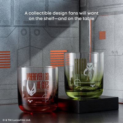 Grogu Mandalorian Short Glass, 10oz