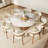 5 - Piece Kitchen Dining Table Set Farmhouse Round Pedestal (1 Table 4 Chairs)-839762583-839762577