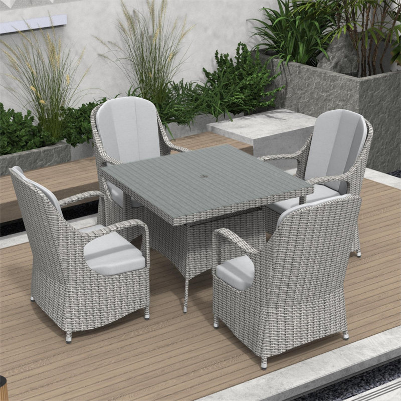 Ensemble repas d'extérieur carré pour 6 personnes 39,37 po L Dustun