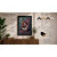 Squirrel Among Flowers Boho - Framed Print-321732718-321732712