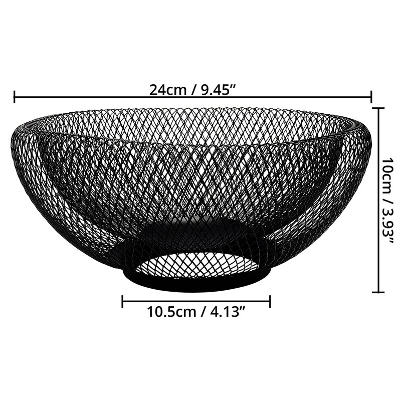 Ivy Bronx Schaitman Metal Fruit Bowl