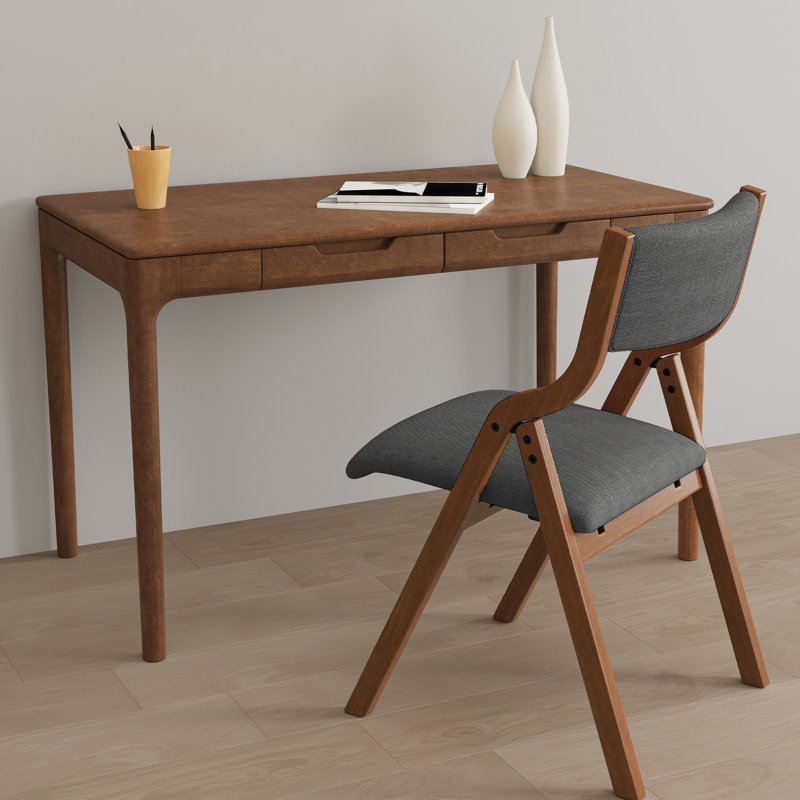 Paire de chaises de salle à manger pliantes - gris foncé + noyer Compact et pratique. Pas d'assemblage. Dossier ergonomique. Coussin confortable. Pour plusieurs réglages. Capacité de charge de 250 lb. 19 chaises x 21,25 po x 34 po avec 2 chaises