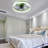 Ceiling Fans With Lights Dimmable LED Embedded Installation Of Thin Modern Ceiling Fans(Purple)-92951168