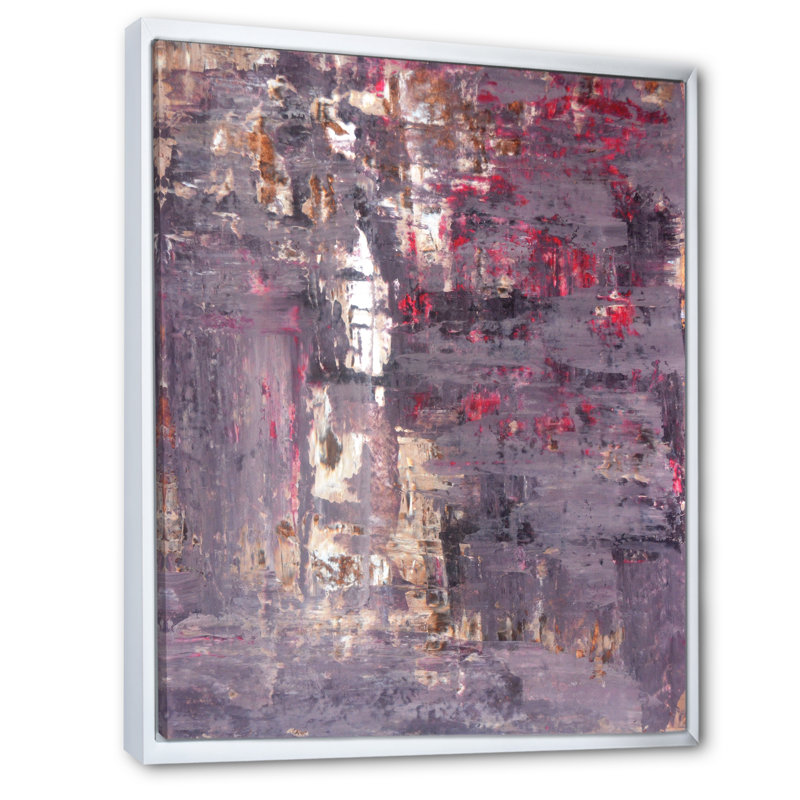 Art moderne gris et bleu II 2PT47737, H 36 po x l 24 po x P 1 po, Cadre blanc
