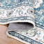 Tapis oriental bleu antidérapant lavable à la machine-254396372