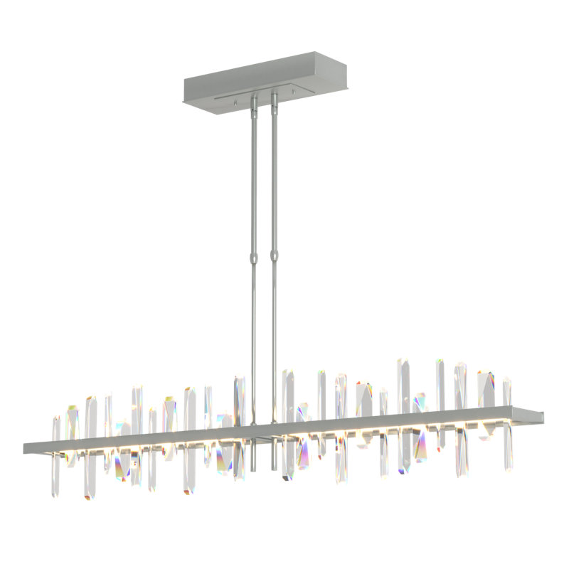 Solitude Kitchen Island Linear LED Pendant, Vintage Platinum