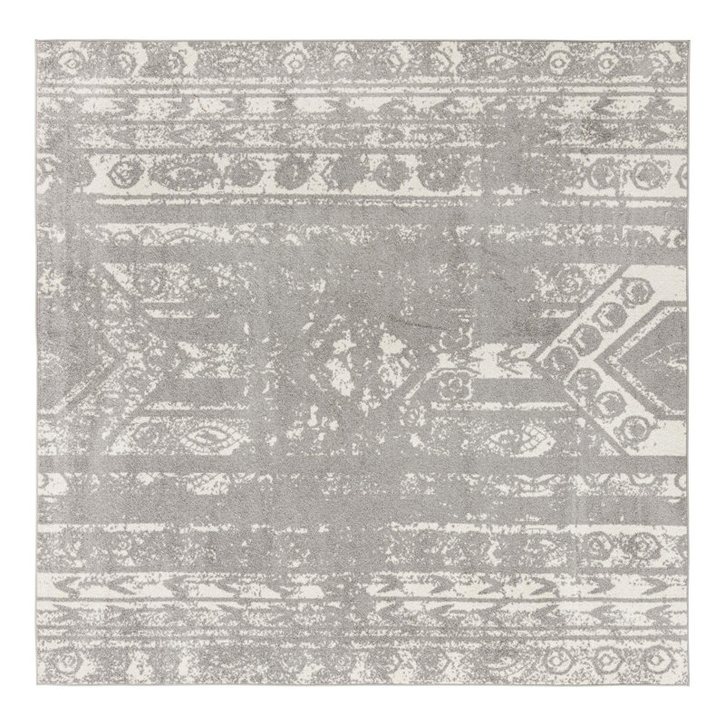 Geometric Indoor Rug, Square 9'10"
