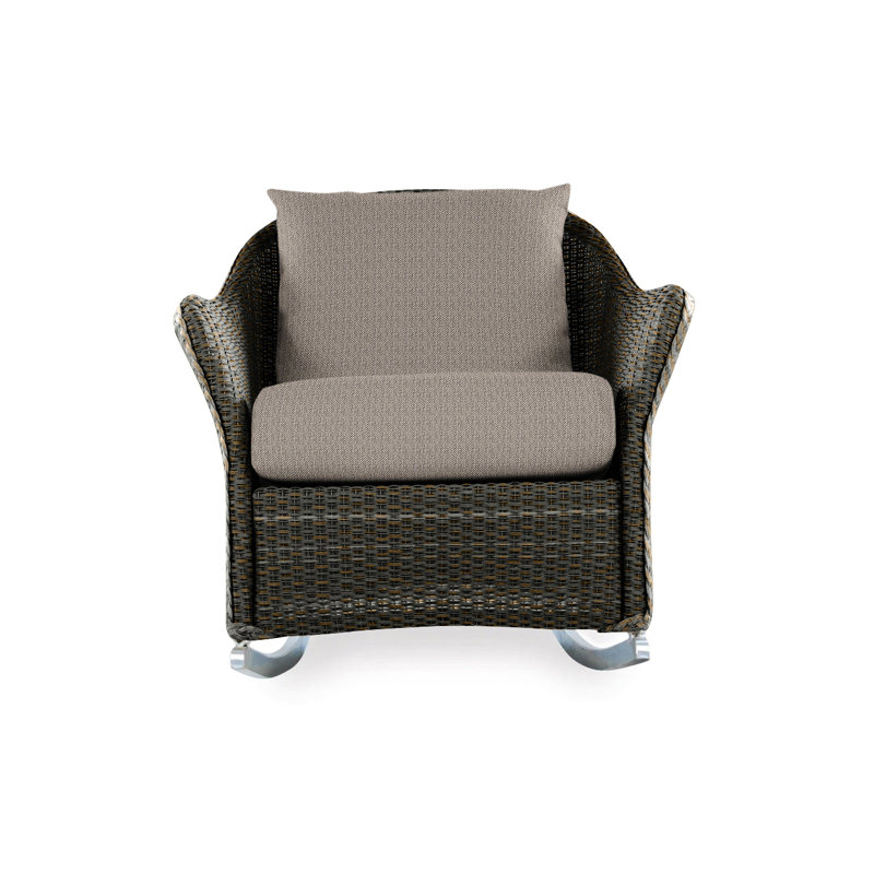 Weekend Retreat Outdoor Rocker Chair, Mink, Bamboo Bay Sky