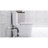 600W Macerating Toilet For Basement Area: Dual Flush, 17.25" Comfort, Soft-Close Seat, 3 Water Inlets, White Style Modern Basement: Comfort White, Lid