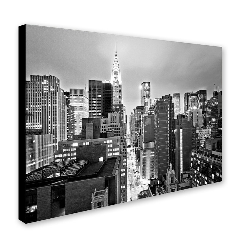 « new york horizon 2 », reproduction de photo sur toile tendue, H 18 po x l 24 po x P 2 po