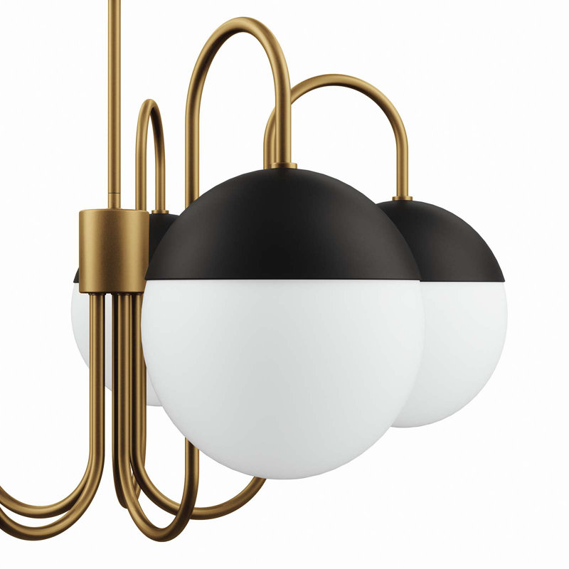 Modway Stellar 5-Light Chandelier, Satin Brass