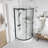 OVE Decors Breeze Premium 33 in. Round Shower Kit w/ Clear, Base-554439469