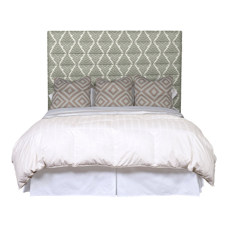 Kelsey King Upholstered Panel Headboard, Perigold Emmeline Moss