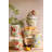 SET OF TWO CEMENT PITCHER AND VASE - LEMONS