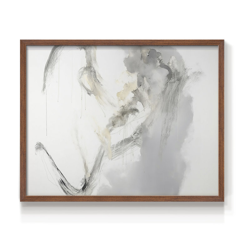 Abstrait, série XXVII, reproduction encadrée, H 8 po x l 10 po, Noyer