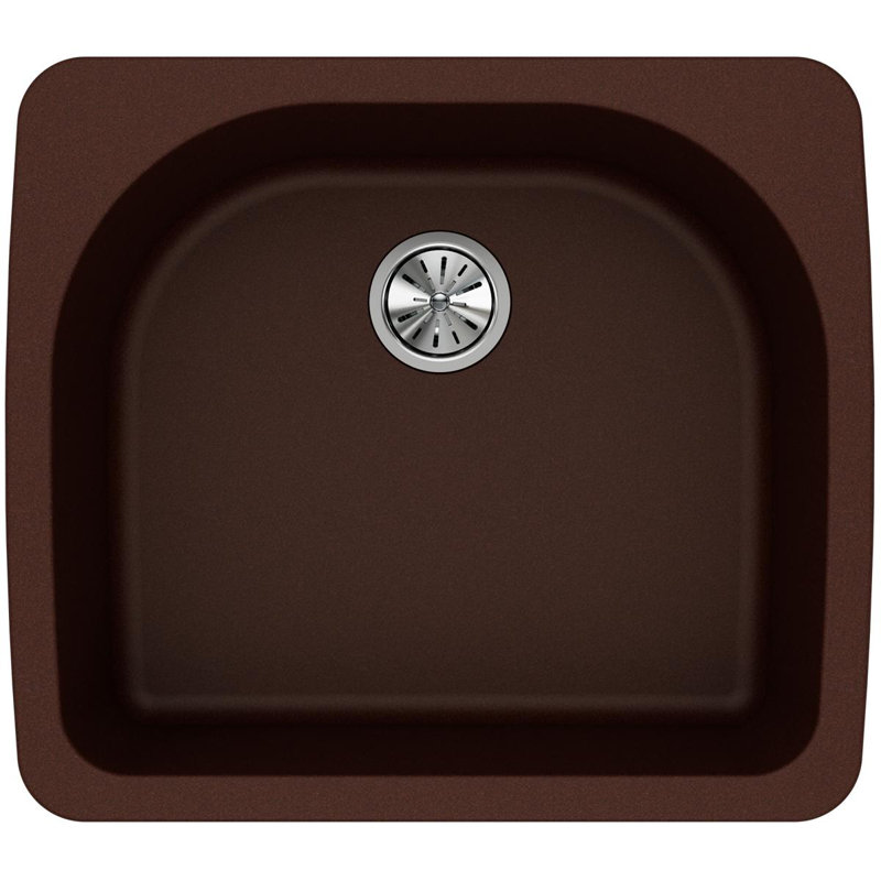 Évier de cuisine à montage sur plan Quartz Classic L 25 po x l 22 po, Pacane