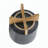 8" Planter W/ Wood Stand, Matte Gray-1513874859