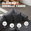 Canapé modulaire en chenille de style Bon Bon de 162 po avec 6 coussins-152228901