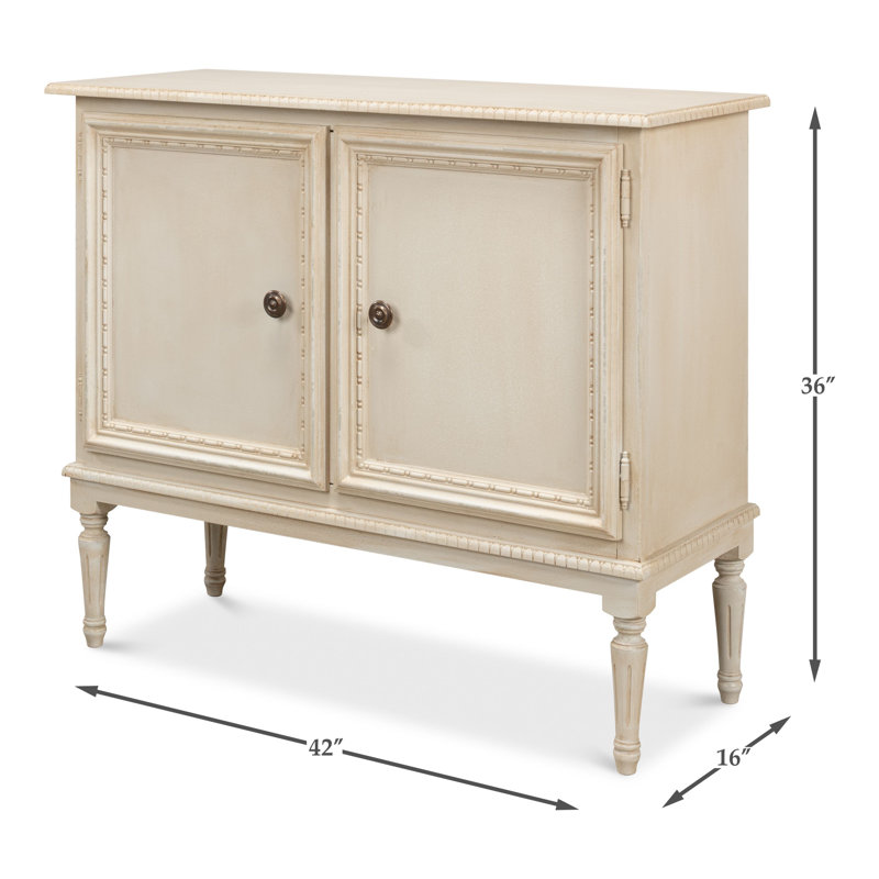 Forsythe 42'' W Solid Wood Sideboard, Bright Lime White