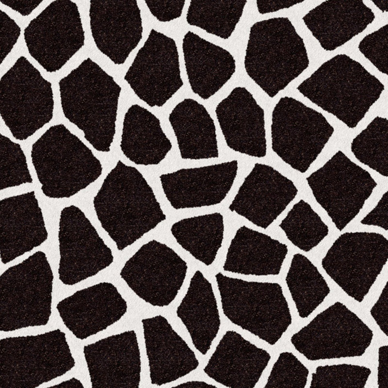 Girafe noire des plaines d'Afrique, Noir / blanc, Rectangle 7 pi 8 po x 10 pi 9 po