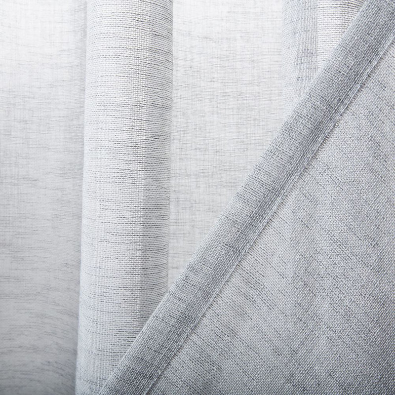 Panneau de rideau simple semi-transparent avec œillets Richville, l 52 po x L 84 po, Gris